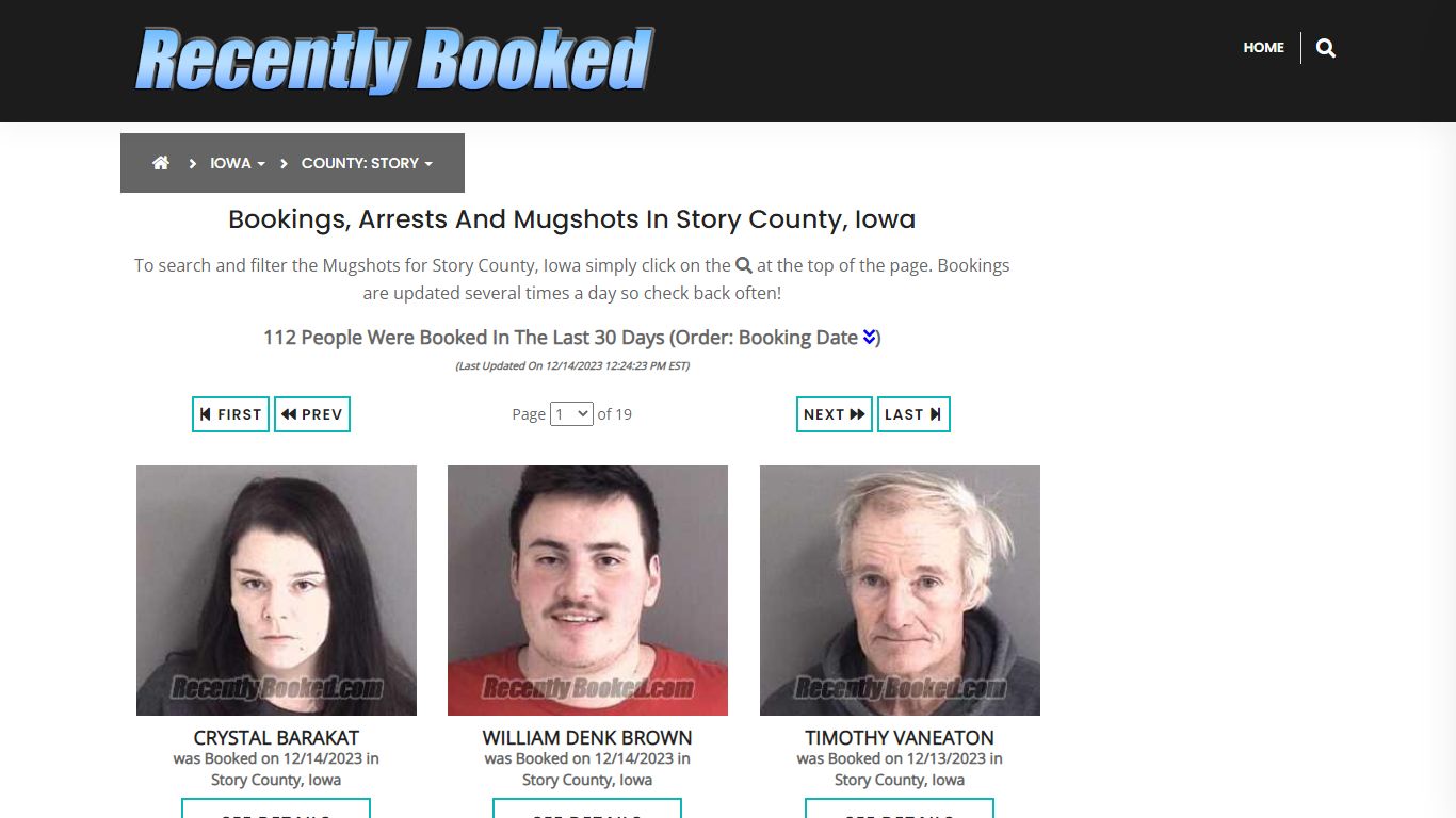Recent bookings, Arrests, Mugshots in Story County, Iowa - Recently Booked