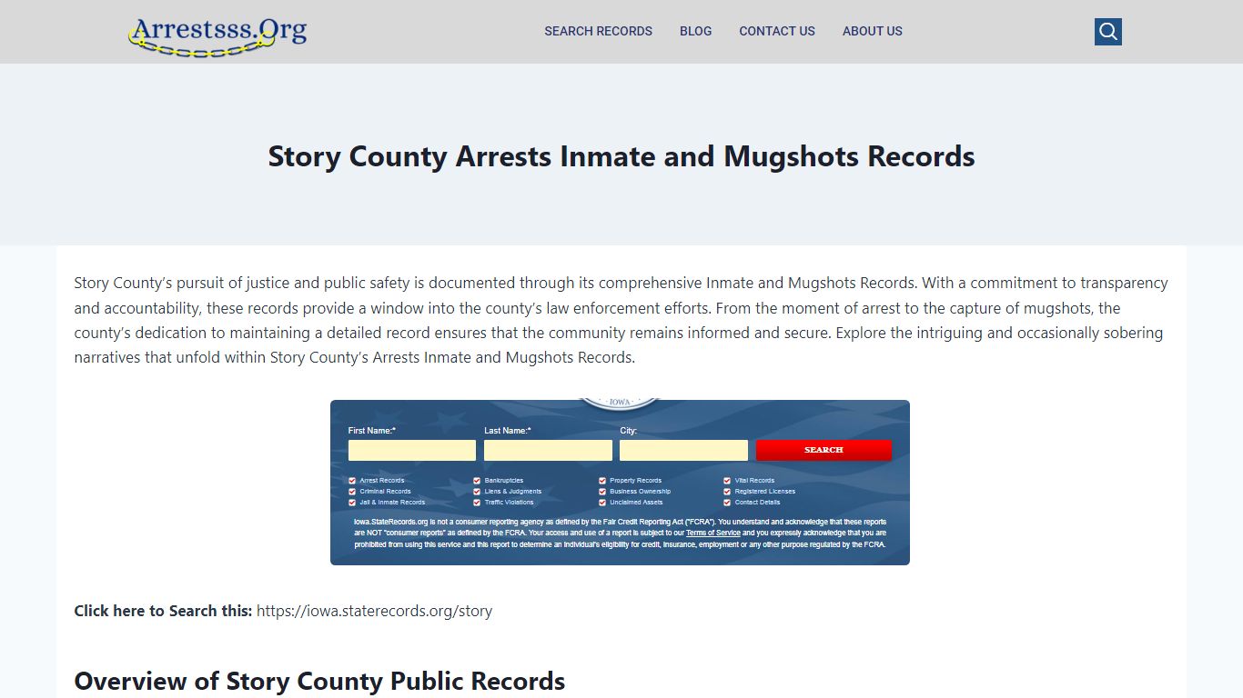 Story County Arrests Inmate and Mugshots Records